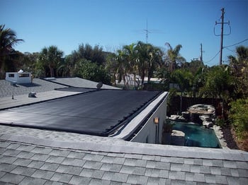 Solar pool heating system