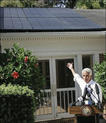 Governor Crist Mansion solar panel