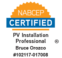 Bruce Orozco, NABCEP Certified PV Installation Professional